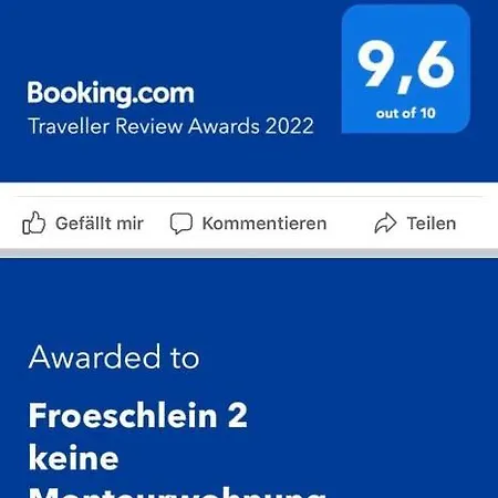 Apartment Froeschlein - No Craftsmen Fitters Ilmenau